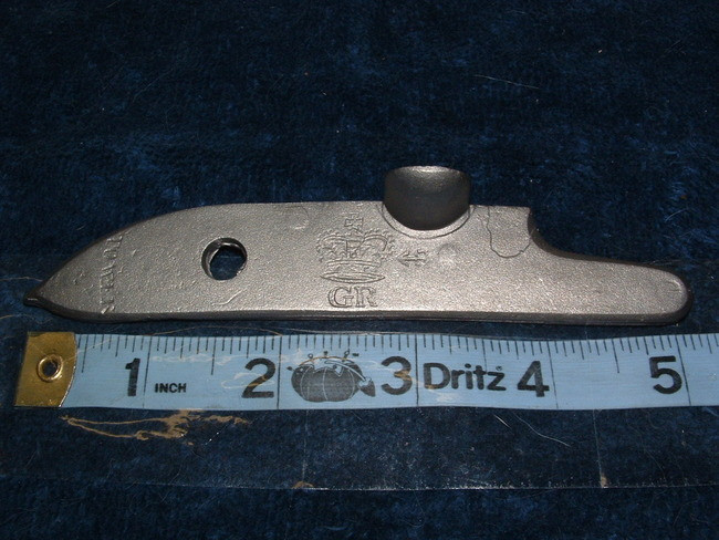 British Sea Service flintlock pistol lock plate