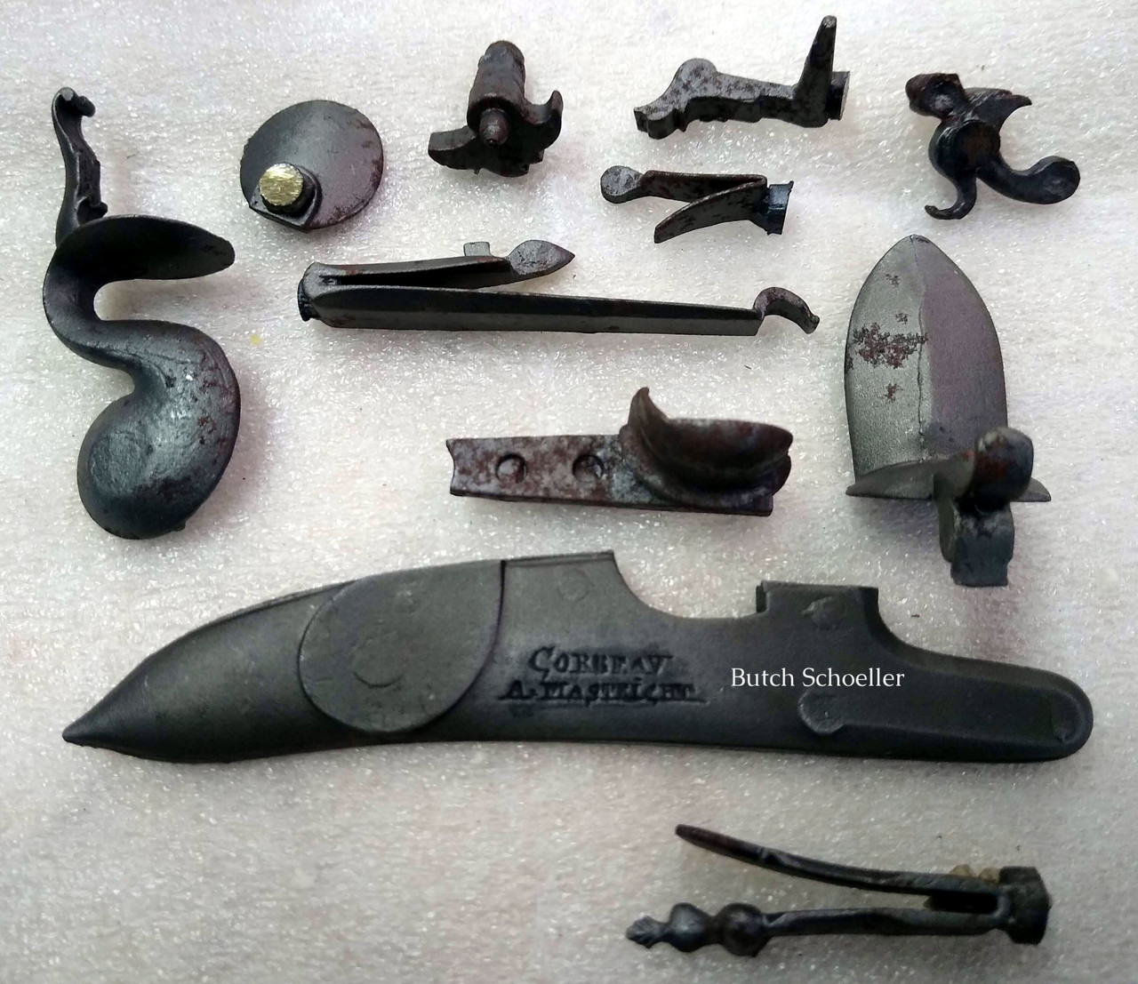 French Corbeav complete flintlock lock kit