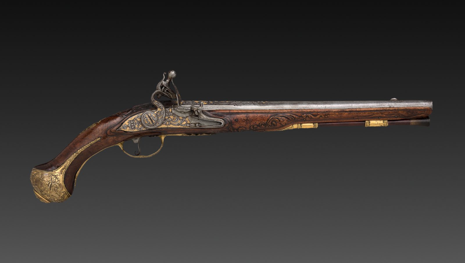Franco-Flemish, Liège, early 18th century - Pair of Flintlock Pistols - 1916.50.1 - Cleveland Museum of Art