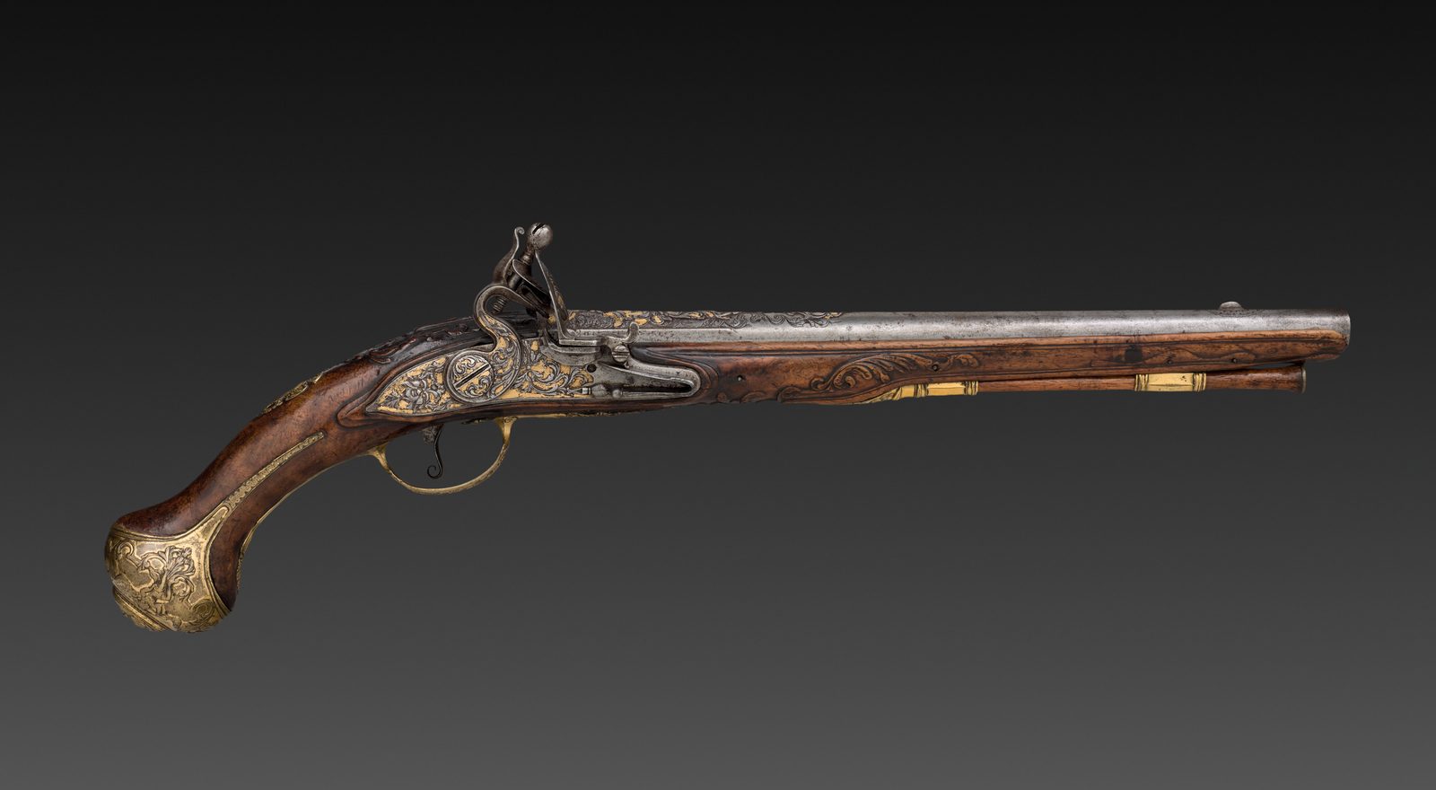 Franco-Flemish, Liège, early 18th Century - Pair of Flintlock Pistols - 1916.50.2 - Cleveland Museum of Art
