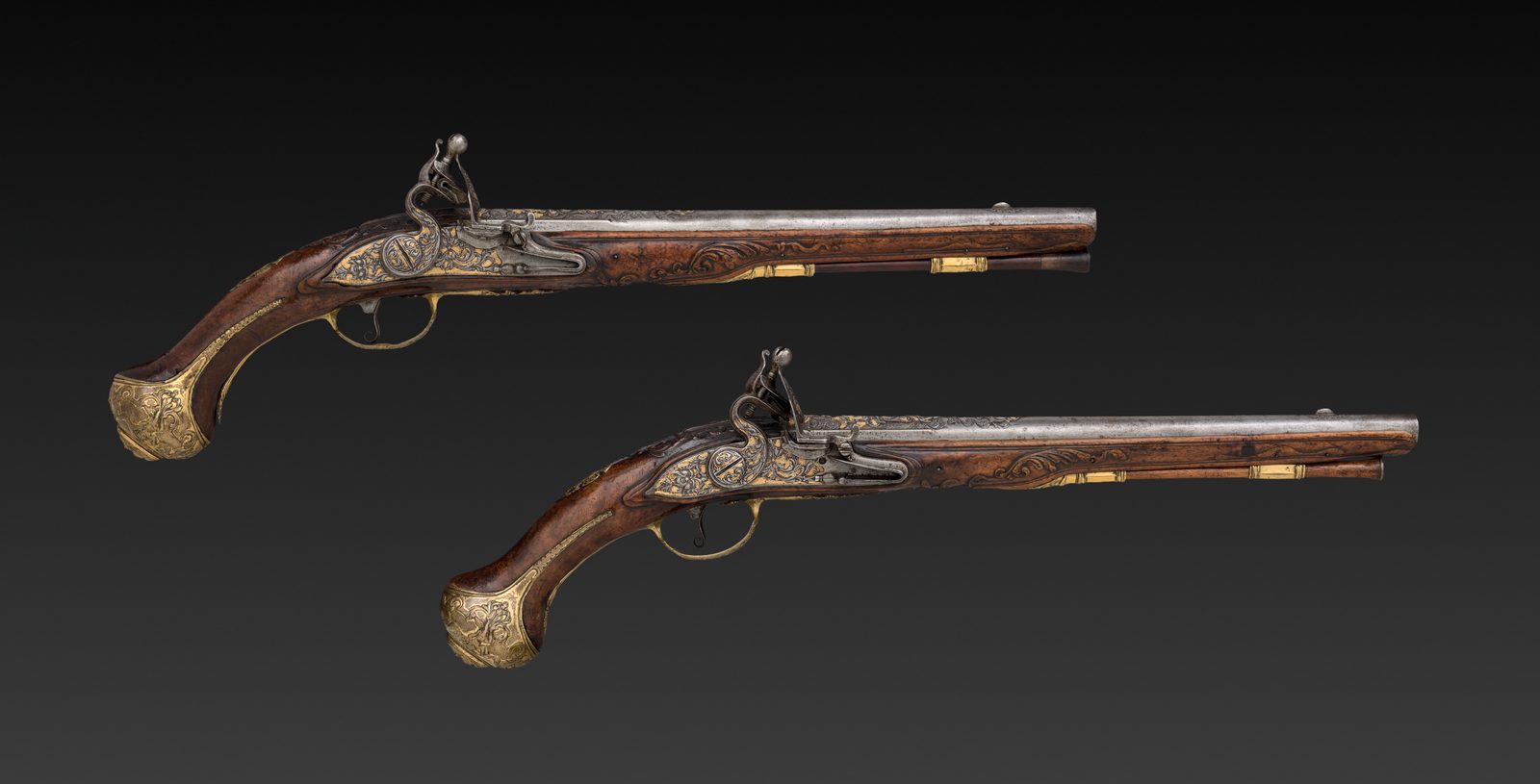 Franco-Flemish, Liège, early 18th century - Pair of Flintlock Pistols - 1916.50 - Cleveland Museum of Art