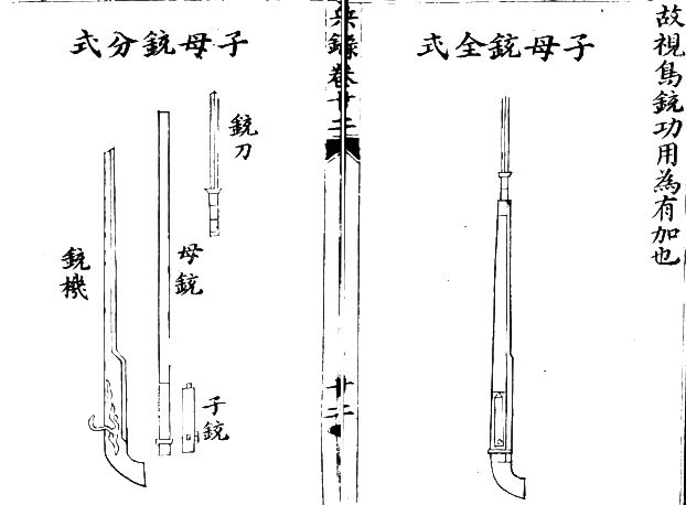 Breech loading arquebus with bayonet 1606