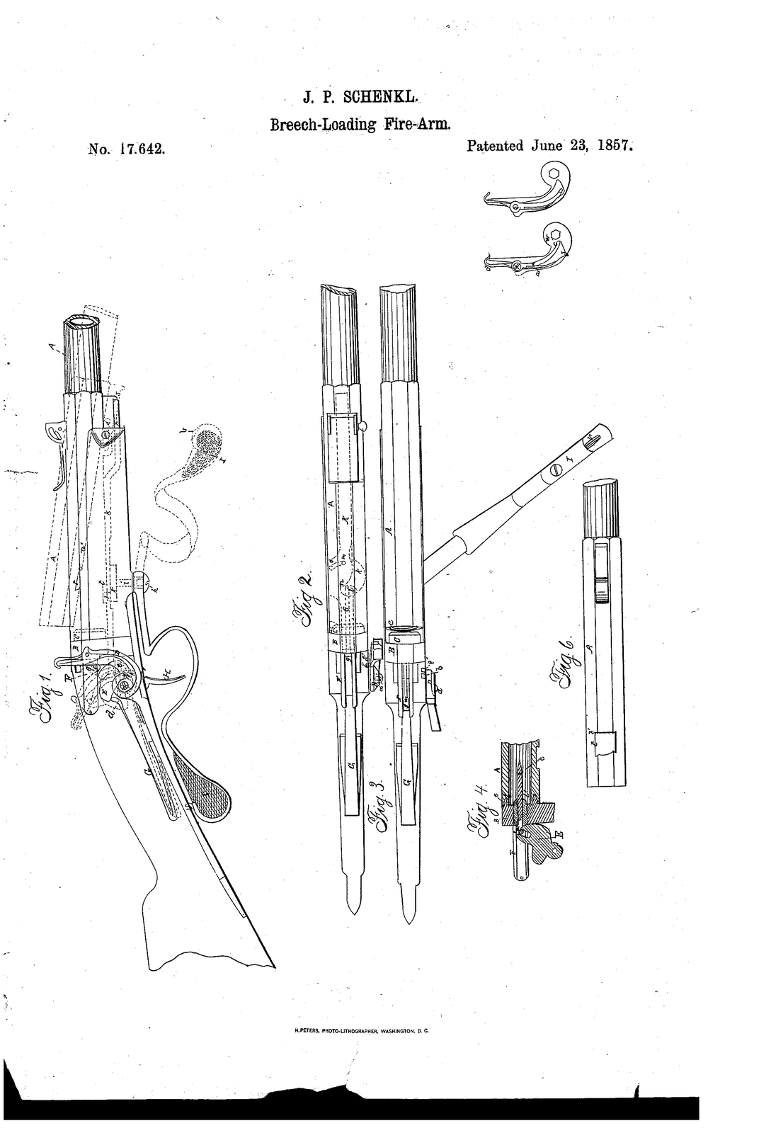 Improved breech-loading fire-arm — US17642A sheet