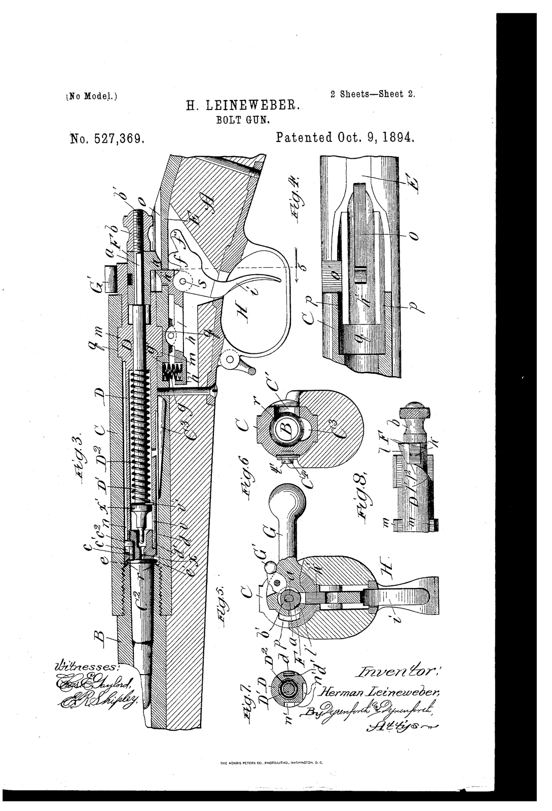 Bolt-gun — US527369A sheet