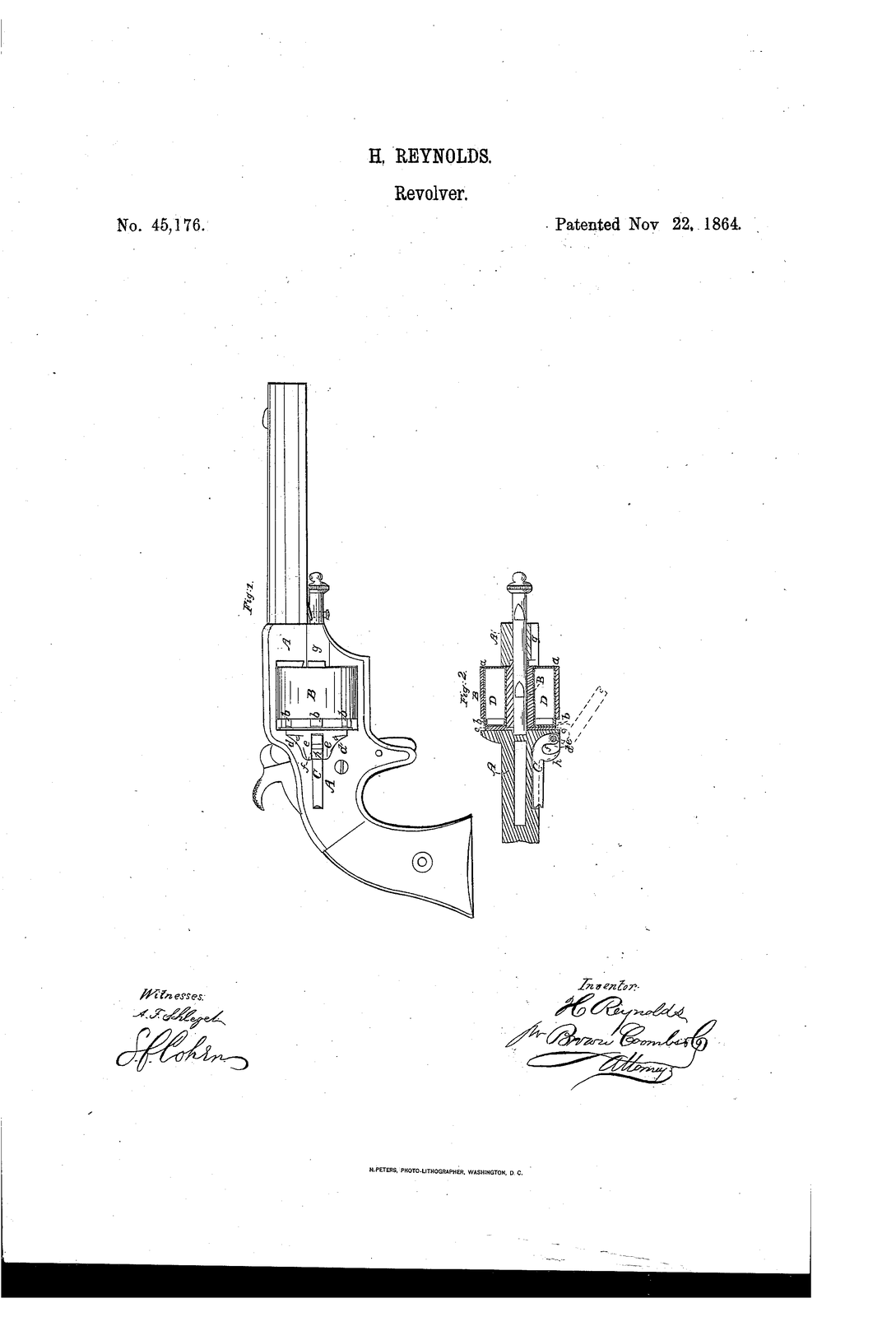 Improvement in cartridge-extractors for fire-arms — US45176A sheet