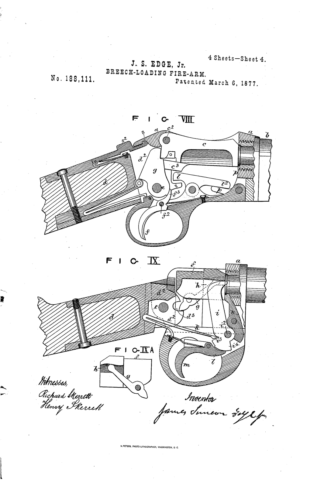 Breech-loading fire-aem — US188111A sheet
