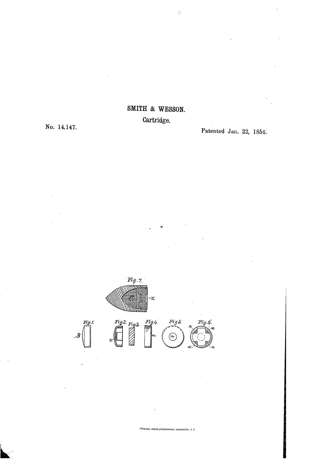 Improved primers for cartridges of fire arms — US14147A sheet