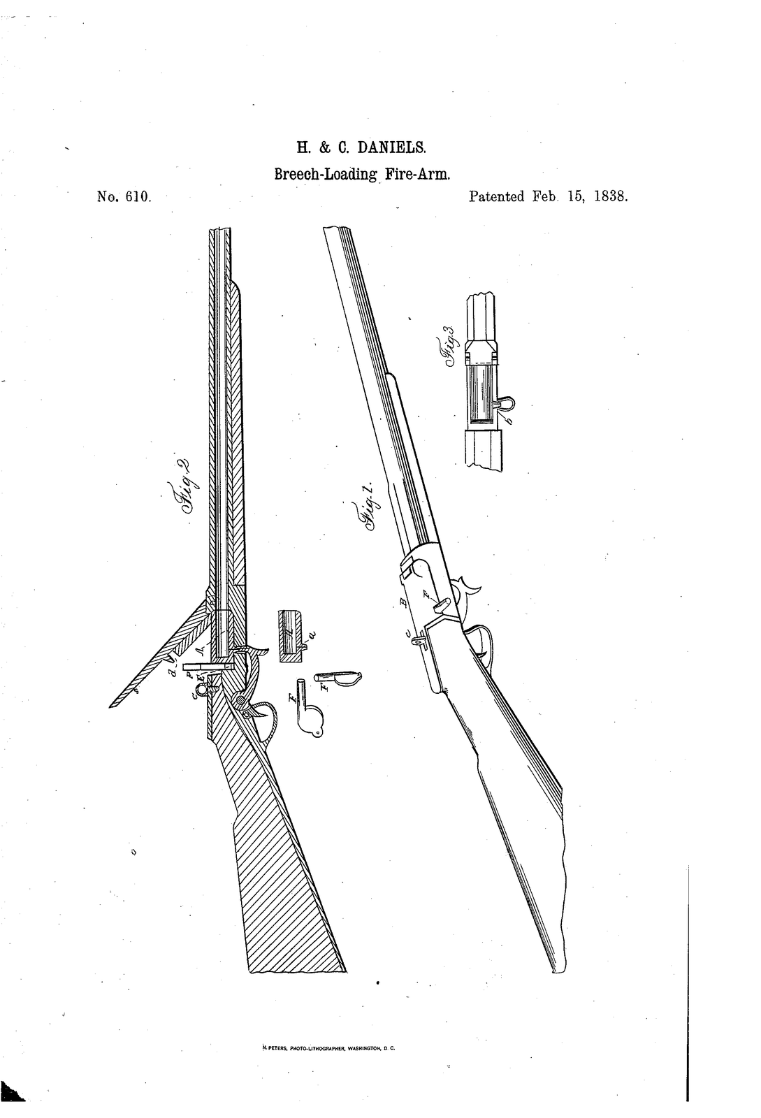 Improvement in fire-arms — US610A sheet