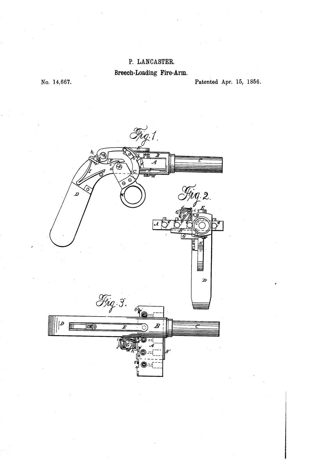Improvement in fire-arms — US14667A sheet