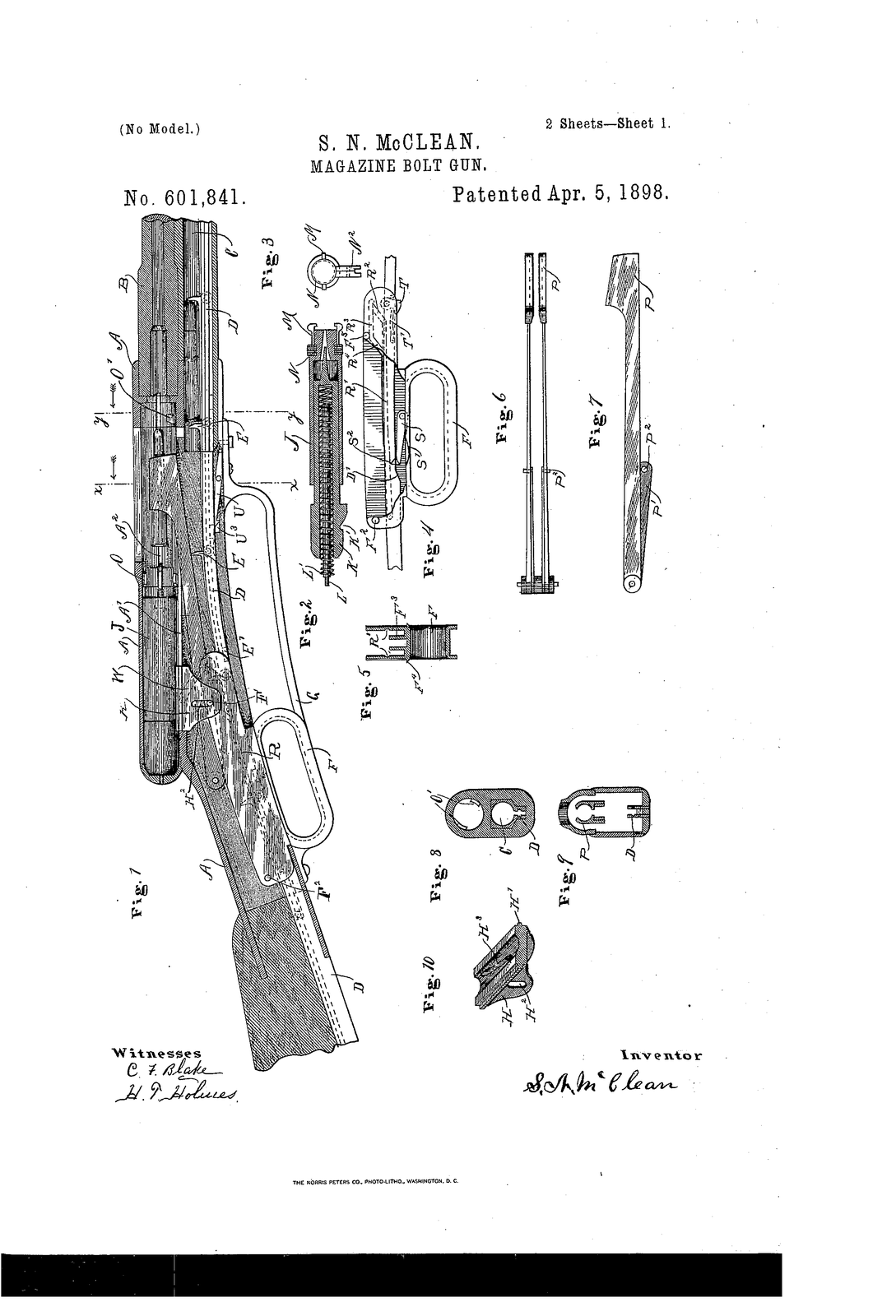 Magazine bolt gun — US601841A sheet