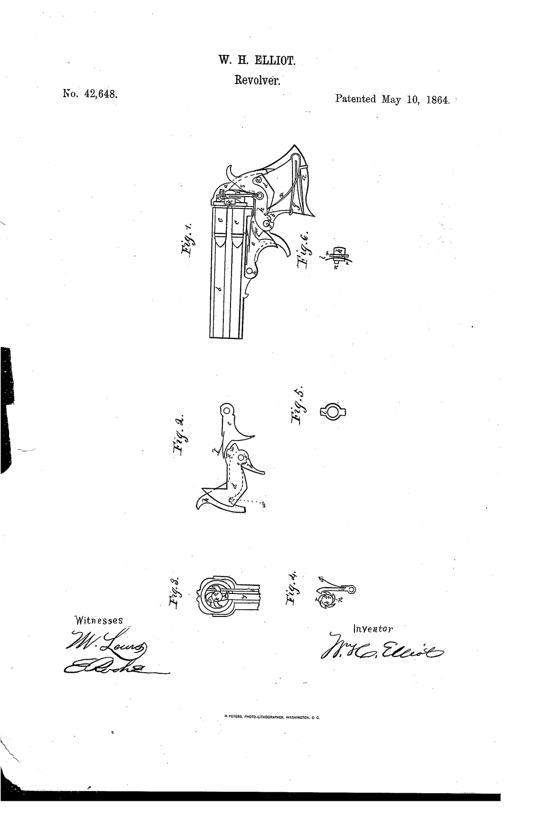 Improvement in many-barreled fire-arms — US42648A sheet