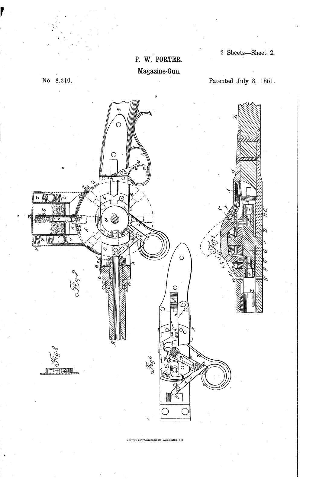 Improvement in revolving-breech fire-arms — US8210A sheet
