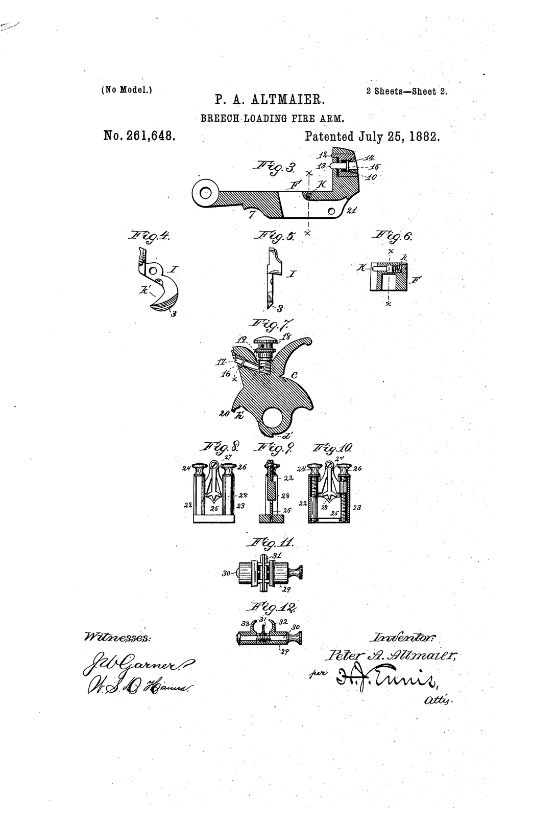 Breech-loading fire-arm — US261648A sheet
