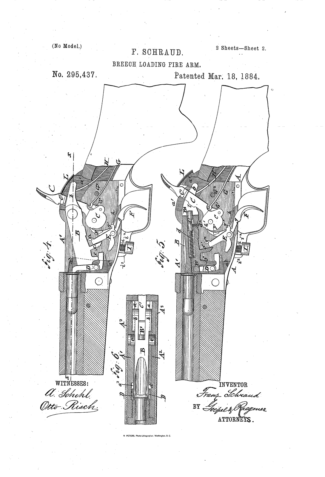 Breech-loading fire-arm — US295437A sheet