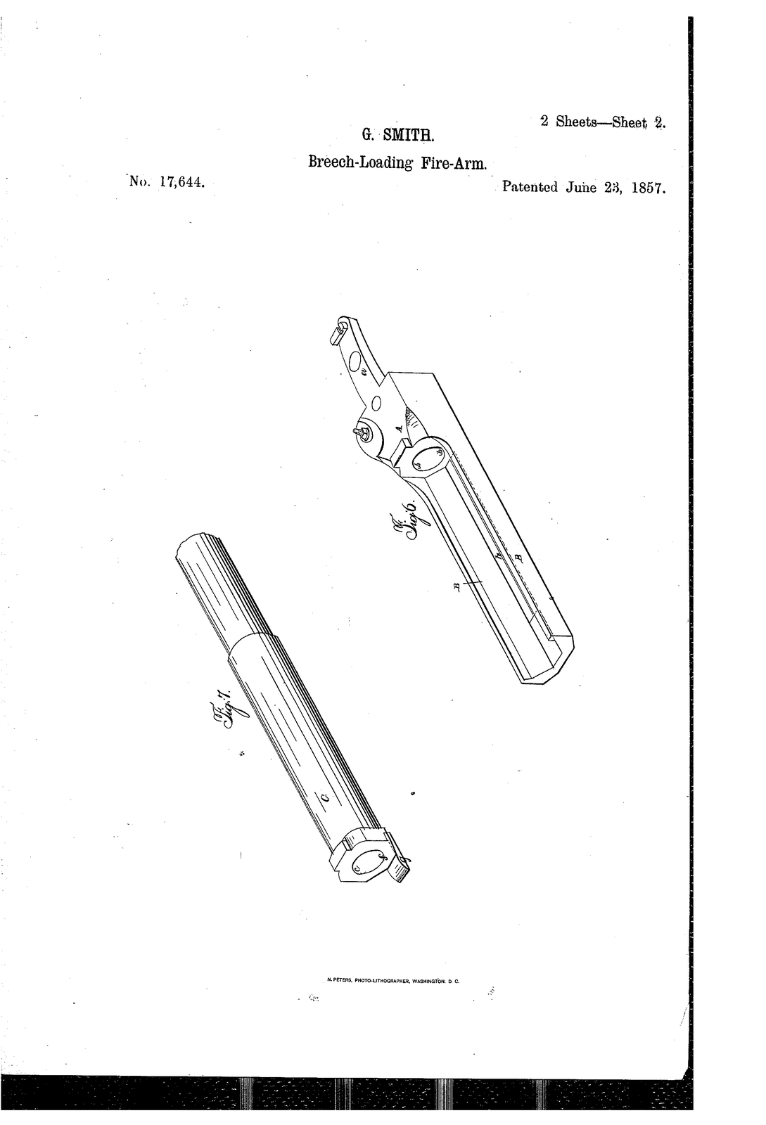 Improved breech-loading fire-arm — US17644A sheet