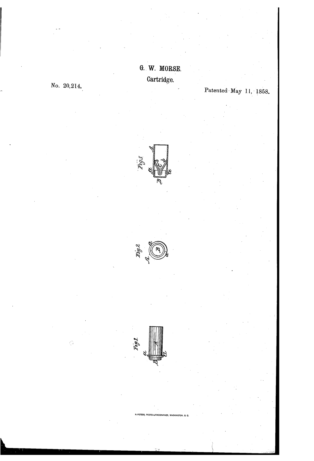 Improved cartridge case — US20214A sheet